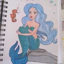 sirena blu Ein Projekt aus dem Bereich Traditionelle Illustration von Silvia Scherma - 28.02.2022