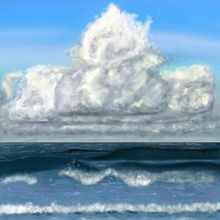 Clouds & Waves. Un proyecto de Pintura digital de lesleyroegner - 05.02.2022