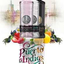 Proyecto para campaña de publicidad preseleccionado. Puerto de Indias (sevillian gin premium). Ein Projekt aus dem Bereich Grafikdesign, Fotomontage und Werbung von E Obradó - 01.03.2022