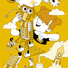 ABACUS Taller de manualidades. Un progetto di Illustrazione tradizionale, Animazione 2D, Motion graphics e Illustrazione vettoriale di Juanma García Escobar - 01.03.2022
