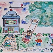 Mon projet du cours : Illustration de mondes imaginaires à l'encre et à l'aquarelle. Projekt z dziedziny Trad, c, jna ilustracja, Projektowanie postaci,  R, sunek, Malowanie akwarelą,  R, sunek atramentem i Manga użytkownika janina_kong - 01.03.2022