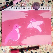 The Land of The Hearts - February 2022 Art Challenge Ein Projekt aus dem Bereich Traditionelle Illustration, Malerei und Artistische Zeichnung von Hannah - 27.02.2022