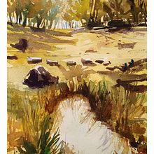 My project in Natural Landscapes in Watercolor course. Un progetto di Belle arti, Pittura e Pittura ad acquerello di jenn_ho - 02.03.2022