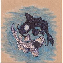 Ying Yang Koi Fishes. Un projet de Dessin artistique et Illustration traditionnelle de cat_00 - 02.03.2022