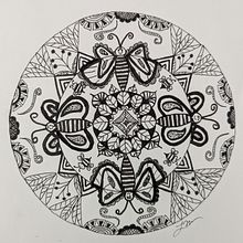 My project in The Art of Mandala Drawing: Create Geometric Patterns course. Drawing & Ink Illustration project by Lisa - 03.02.2022