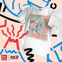 Rich Tu x UNIQLO. Un progetto di Illustrazione tradizionale, Fashion design, Design di poster , Lettering digitale, H e lettering di Rich Tu - 03.03.2022