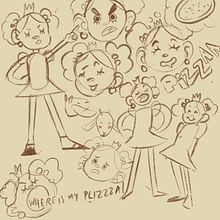LA REINA DEL CASTILLO AMARILLO QUIERE PIZZA . Ilustrație tradițională, Design de caractere, Design editorial, Scriere, Desen, Storyboard, Ilustrație pentru copii, Narrativ, Scriere creativă și Literatură pentru copii de Jenni Hernández - 02.01.2022