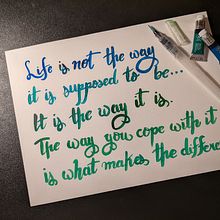 My project in Italic Script with a Brush Pen course. Un proyecto de Caligrafía de raquel27alva - 28.02.2022