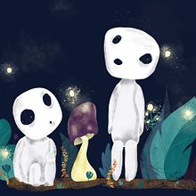 in love with kodamas. Un proyecto de Dibujo digital de Maria - 03.03.2022