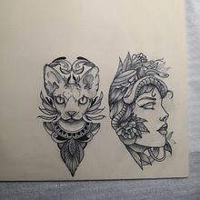 Mi Proyecto del curso: Técnicas de tatuaje blackwork con línea fina. Un proyecto de Diseño de tatuajes de Elena - 03.03.2022