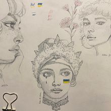 My project in Portrait Sketchbooking: Explore the Human Face course. Sketching, Drawing, Portrait Drawing, Artistic Drawing, and Sketchbook project by koolkat813 - 03.04.2022