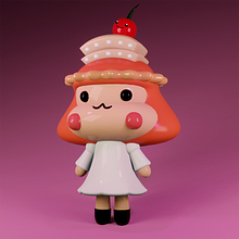 Meu projeto do curso: Criação de personagens Kawaii em 3D com Blender. Un progetto di Illustrazione tradizionale, Character design, Illustrazione digitale, Modellazione 3D e Manga di Ernandes Dias - 01.03.2022