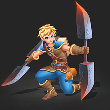 Double Sword Paladin. Een project van Traditionele illustratie van Jonathan Valdez Garibay - 04.03.2022