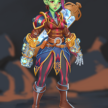 Goblin Girl. Een project van Traditionele illustratie, Ontwerp van personages y  Digitaal schilderij van Jonathan Valdez Garibay - 04.03.2022