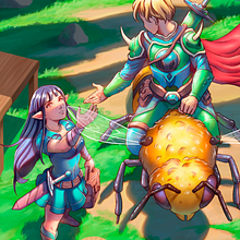 Bee and Elfs - ligth pracice . % Jonathan Valdez Garibay tarafından hazırlanan Geleneksel illüstras, on, Karakter Tasarımı, Ve Dijital Çizim projesi - 03.04.2022