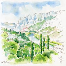 Nature Sketching. Ilustração tradicional, Esboçado, Sketchbook, Pintura em aquarela, e Desenho projeto de Hans-Christian Sanladerer - 04.03.2022