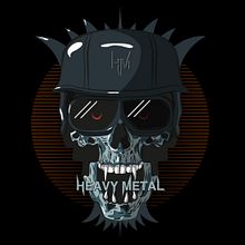 SKULL Calavera Heavy Metal Ein Projekt aus dem Bereich Traditionelle Illustration, Kunstleitung, Grafikdesign und Verlagsdesign von Andrés Arboleda - 04.03.2022