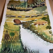 Mi Proyecto del curso: Paisajes naturales en acuarela. Een project van  Beeldende kunst, Schilderij y Aquarelschilderen van manusermar - 04.03.2022