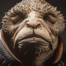Alien Bust. Ilustração tradicional, Design de personagens, e Concept Art projeto de Santiago Betancur - 04.03.2022