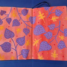 My project in Botanical Patterns in a Sketchbook: Conquer the Blank Page course. Projekt z dziedziny Trad, c, jna ilustracja, Pattern design, R, sunek botaniczn i Sketchbook użytkownika breannapook - 05.03.2022