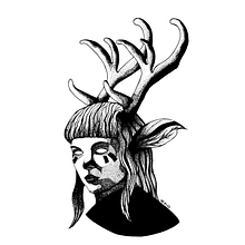 Blackwork Tattoo Design - Animal Character . Un progetto di Illustrazione tradizionale di lepinink - 05.03.2022