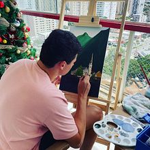 Lago de Hallstatt. Un proyecto de Pintura acrílica de Cássio Bergamasco - 29.11.2021