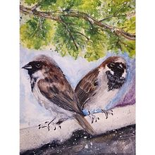 My project in Artistic Watercolor Techniques for Illustrating Birds course. Un proyecto de Ilustración tradicional, Pintura a la acuarela, Dibujo realista e Ilustración naturalista				 de Galia Hristova - 05.03.2022