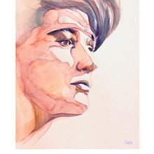 Mon projet du cours : Portrait artistique à l’aquarelle. Fine Arts, Painting, Watercolor Painting, and Portrait Drawing project by chalouv - 03.06.2022