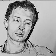 Thom Yorke. Traditional illustration project by Émilie Larose - 03.06.2022