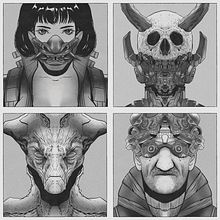 Sketchbook: Symmetrical Portraits - 04. Un progetto di Illustrazione tradizionale, Character design e Progettazione di giochi di Elola illustrator - 03.03.2022