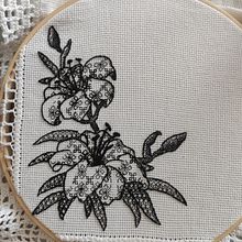 Mi Proyecto del curso: Introducción al bordado en blackwork. Projekt z dziedziny  Haft, Wzornictwo tekst i liów użytkownika Elena Riccò - 06.03.2022