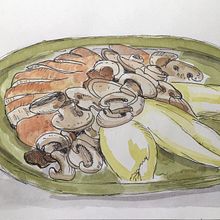 Mijn project van de cursus: Artistiek schetsen met aquarel: durf je ideeën te uiten. Un progetto di Illustrazione tradizionale, Bozzetti, Creatività, Disegno, Pittura ad acquerello e Sketchbook di Ulrike Schluter - 06.03.2022