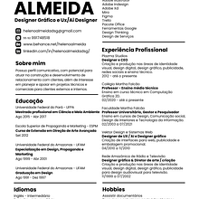 Meu projeto do curso: Currículo para criativos: crie seu CV e carta de apresentação . Creative Consulting, Portfolio Development, Communication, and Business project by Heleno Almeida - 03.06.2022