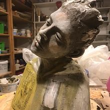 My project in Introduction to Clay Figurative Sculpture course. Projekt z dziedziny Rzeźba użytkownika Patrizia Cicoria - 04.03.2022