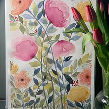Meu projeto do curso: Aquarela floral: conecte-se com a natureza. Projekt z dziedziny Trad, c, jna ilustracja,  Malarstwo, Malowanie akwarelą, R i sunek botaniczn użytkownika sandraramos - 07.03.2022