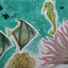 Mi Proyecto del curso: Ilustración de universos marinos en acuarela. Un progetto di Illustrazione tradizionale, Pittura, Pittura ad acquerello e Illustrazione naturalistica di Anna Alcaide - 07.03.2022