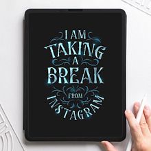 "Taking a Break from Instagram" Lettering. Lettering, Digital Lettering, T, pograph, T, pograph, and Design project by Nico Ng - 03.07.2022