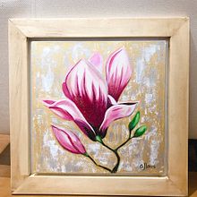 Pintura en acrílico sobre lienzo enmarcada en pino. Arts, Crafts, Interior Design, Decoration, DIY, and Woodworking project by Andy Flores - 03.08.2022