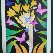Mi Proyecto del curso: Danza y Flores. Projekt z dziedziny Trad, c, jna ilustracja,  R, sunek,  R i sunek atramentem użytkownika fmoralesvaldes - 08.03.2022