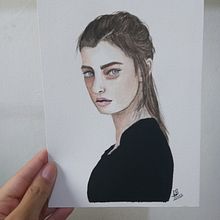 Meu projeto do curso: Retrato em aquarela a partir de uma fotografia. Traditional illustration, Watercolor Painting, and Portrait Drawing project by Estela Baggio Lima - 03.08.2022