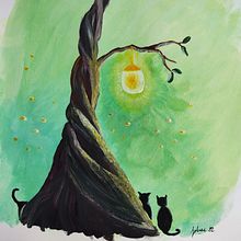 esercitazioni corso paesaggio fantastico a guazzo. Traditional illustration project by Sabrina prati - 03.09.2022
