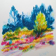 My project for course: Sketchbook Landscapes: A Colorful Approach Ein Projekt aus dem Bereich Skizzenentwurf, Kreativität, Bleistiftzeichnung, Zeichnung und Sketchbook von jenn_ho - 09.03.2022