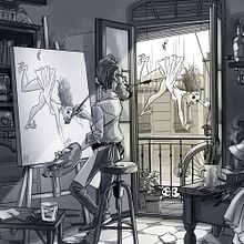 La musa fugaz.. Een project van Traditionele illustratie van Josep Giró - 02.03.2022
