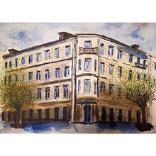 My project for course: Architectural Illustration with Watercolor. Un proyecto de Ilustración tradicional, Bocetado, Dibujo, Pintura a la acuarela, Ilustración arquitectónica y Sketchbook de Galia Hristova - 09.03.2022