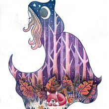Mon projet du cours : Peinture en négatif à l’aquarelle pour illustration jeunesse. Projekt z dziedziny Trad, c, jna ilustracja,  Malarstwo, R, sunek ołówkiem, Malowanie akwarelą, Ilustracje dla dzieci i Narracja użytkownika petiteangenoire - 09.03.2022