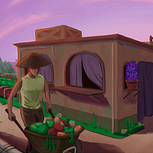 Concept art: pueblo. Un progetto di Illustrazione tradizionale, Cinema, video e TV, Animazione, Illustrazione digitale, Videogiochi, Arte concettuale e Progettazione di videogiochi di David González - 09.03.2022