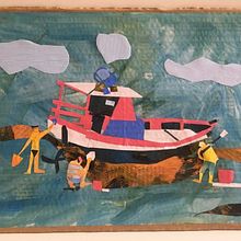 Meu projeto do curso: Ilustração de histórias com papel. Traditional illustration, Collage, Paper Craft, Children's Illustration, Creating with Kids, and Narrative project by Luiz Fernando Gomes - 03.10.2022