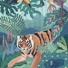 Jungle Tiger. Projekt z dziedziny Trad, c, jna ilustracja, Ilustracja c, frowa, Ilustracja naturalist i czna użytkownika Asia Orlando - 10.03.2022