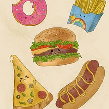 My first steps in Procreate. Ilustração tradicional, Ilustração infantil, Food St, e ling projeto de Alexandra Scrupschii - 08.03.2022