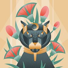 Gato egipcio. Traditional illustration project by Maria gimenez fortea - 03.11.2022